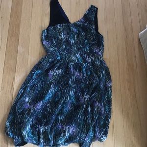 Green blue and purple lightweight dress